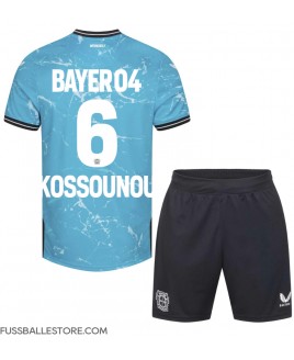 Günstige Bayer Leverkusen Odilon Kossounou #6 3rd trikot Kinder 2023-24 Kurzarm (+ Kurze Hosen)